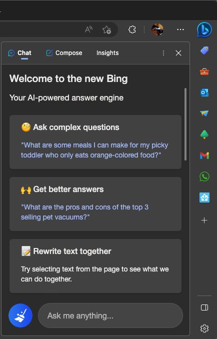 Daily Trivia - Quicker AI response? Bing Chat Sidebar illustration