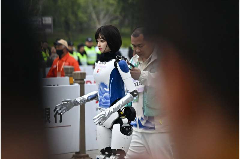 Jin's Daily AI Trivia: World's First Humanoid Half-Marathon! illustration