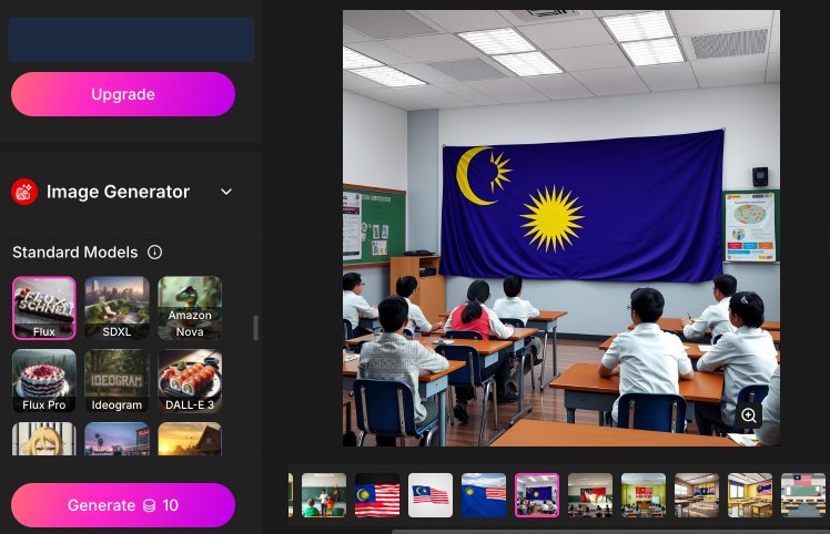 Jin's Daily AI Trivia: Why Can’t AI Generate the Correct Malaysian Flag? 🇲🇾 illustration