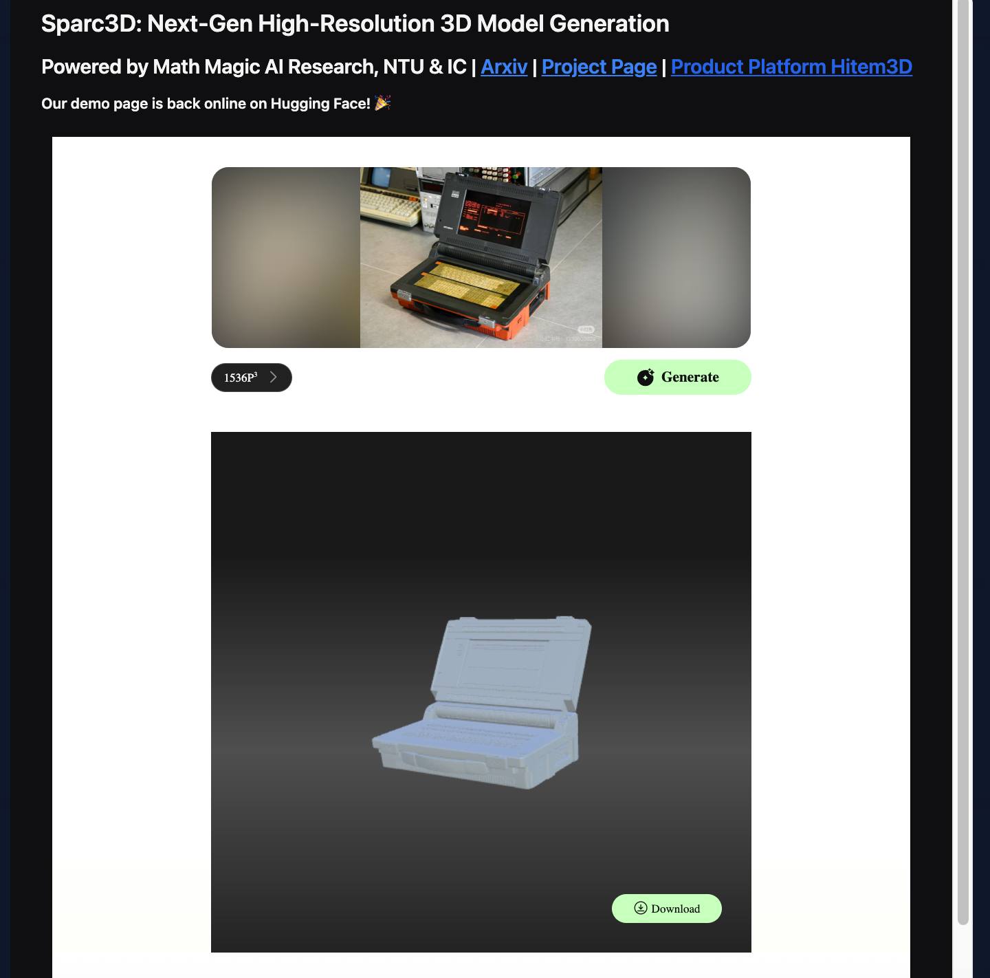 Jin Daily AI Trivia: 🖼️➡️🗿 Image to 3D Model – Sparc3D from NTU Singapore illustration