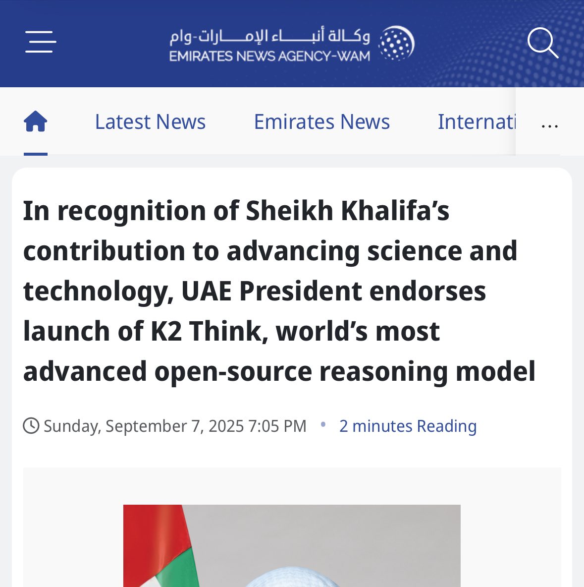 Jin Daily AI Trivia – UAE launches their own LLM: K2 Think illustration
