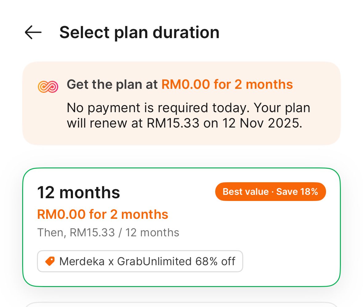 Jin Daily Promo Trivia : GrabUnlimited 68% off - get 12 month GrabUnlimited for RM15.33 illustration