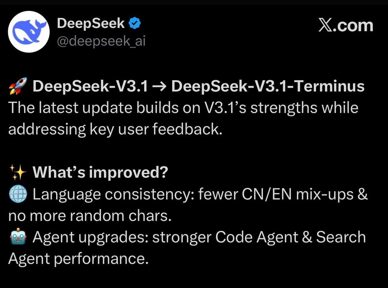 Jin Daily AI Trivia: DeepSeek-V3.1-Terminus is here — and V4 is dropping next month! 🚀 illustration