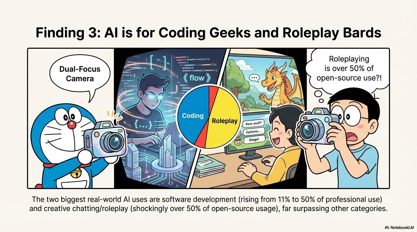 Jin Daily AI Trivia: OpenRouter 2025 Insight Summary illustration