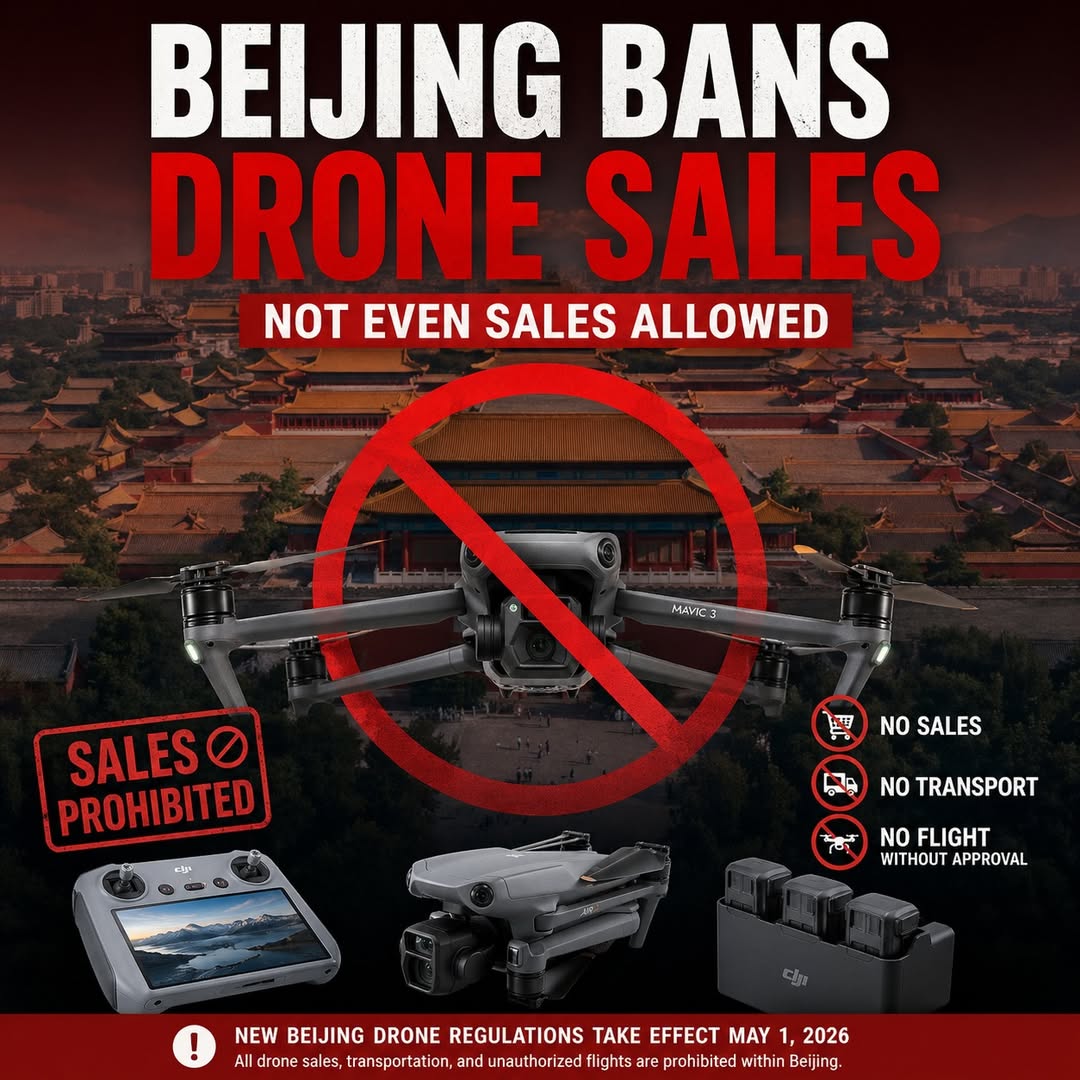 Jin Daily Tech Trivia : Beijing Becomes the First No-Drone Zone (Not Even Sales Allowed) illustration