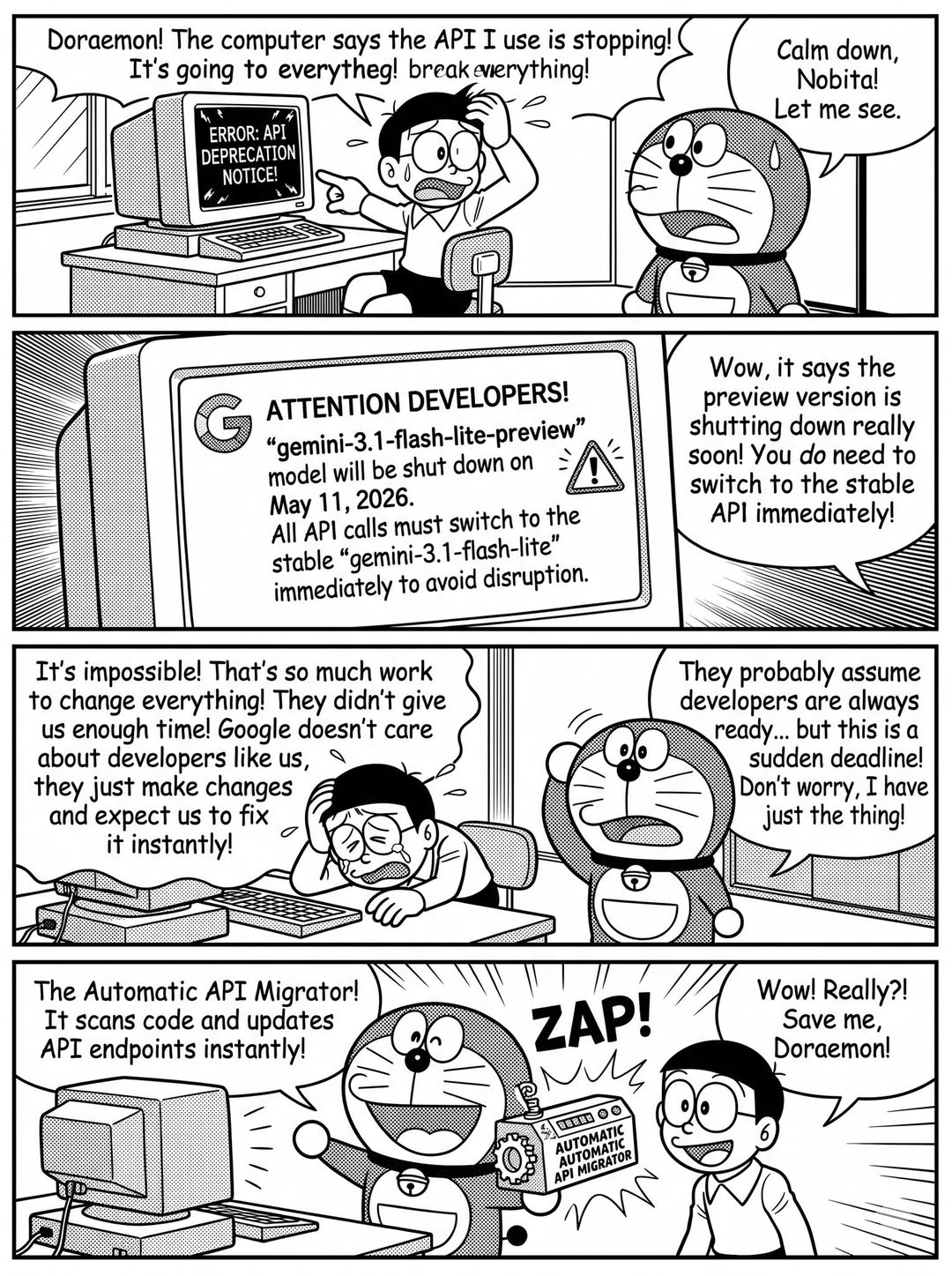 Jin Daily AI Trivia : Gemini 3.1 Flash Lite now GA, Preview API shutting down by May 25 illustration